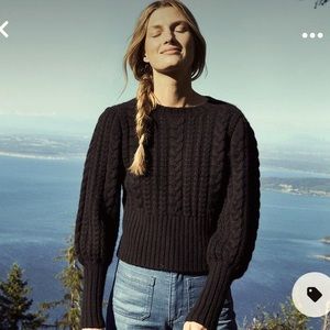 Doen Black Cable Knit Sweater